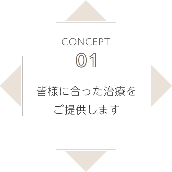 CONCEPT01皆様に合った治療をご提供します